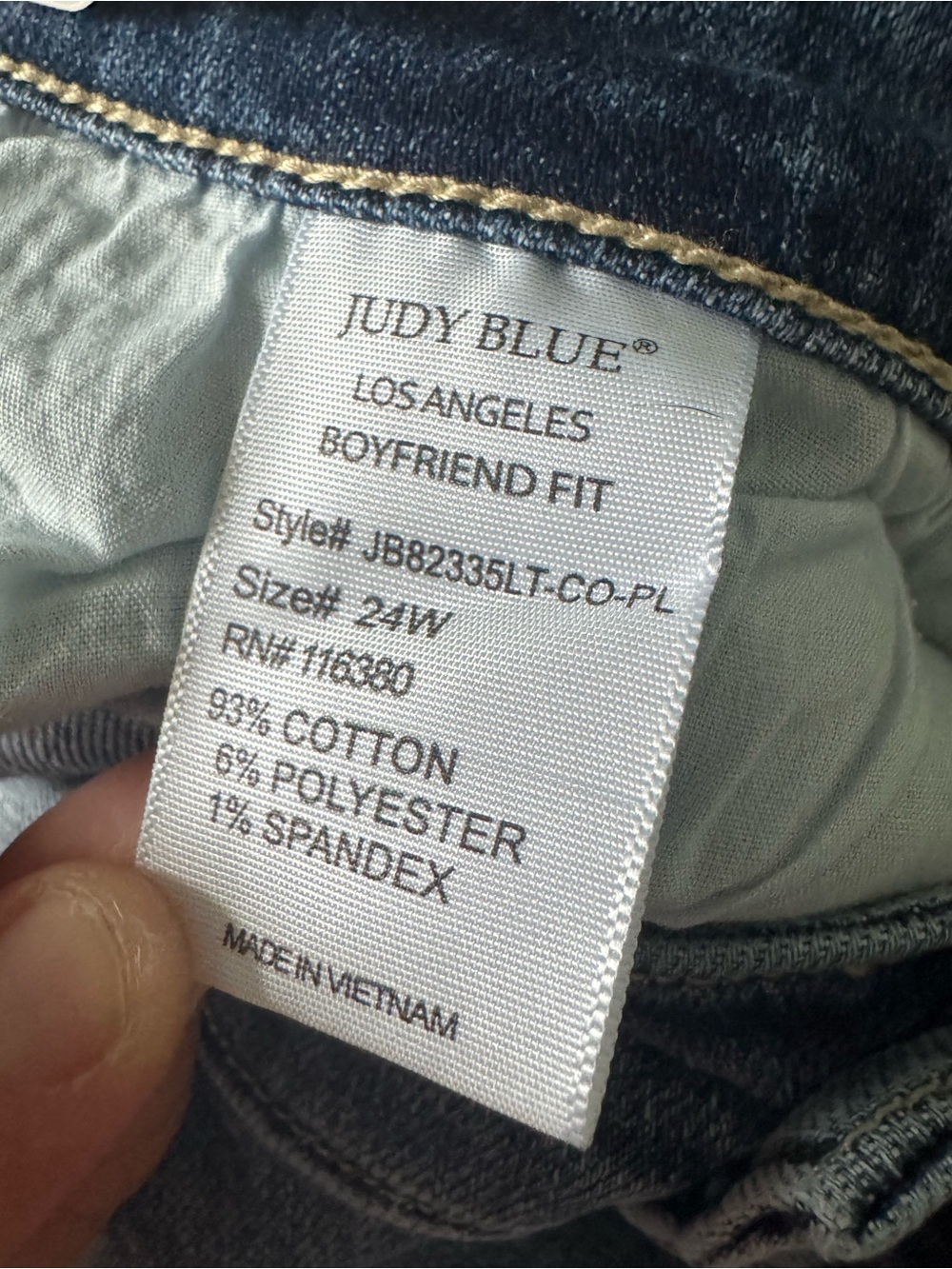 Judy Blue The Bleach Boys Midrise Boyfriend Jeans in Curvy NTW Size 24W - Picture 12 of 16